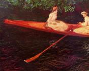 克劳德 莫奈 : Boating on the River Epte